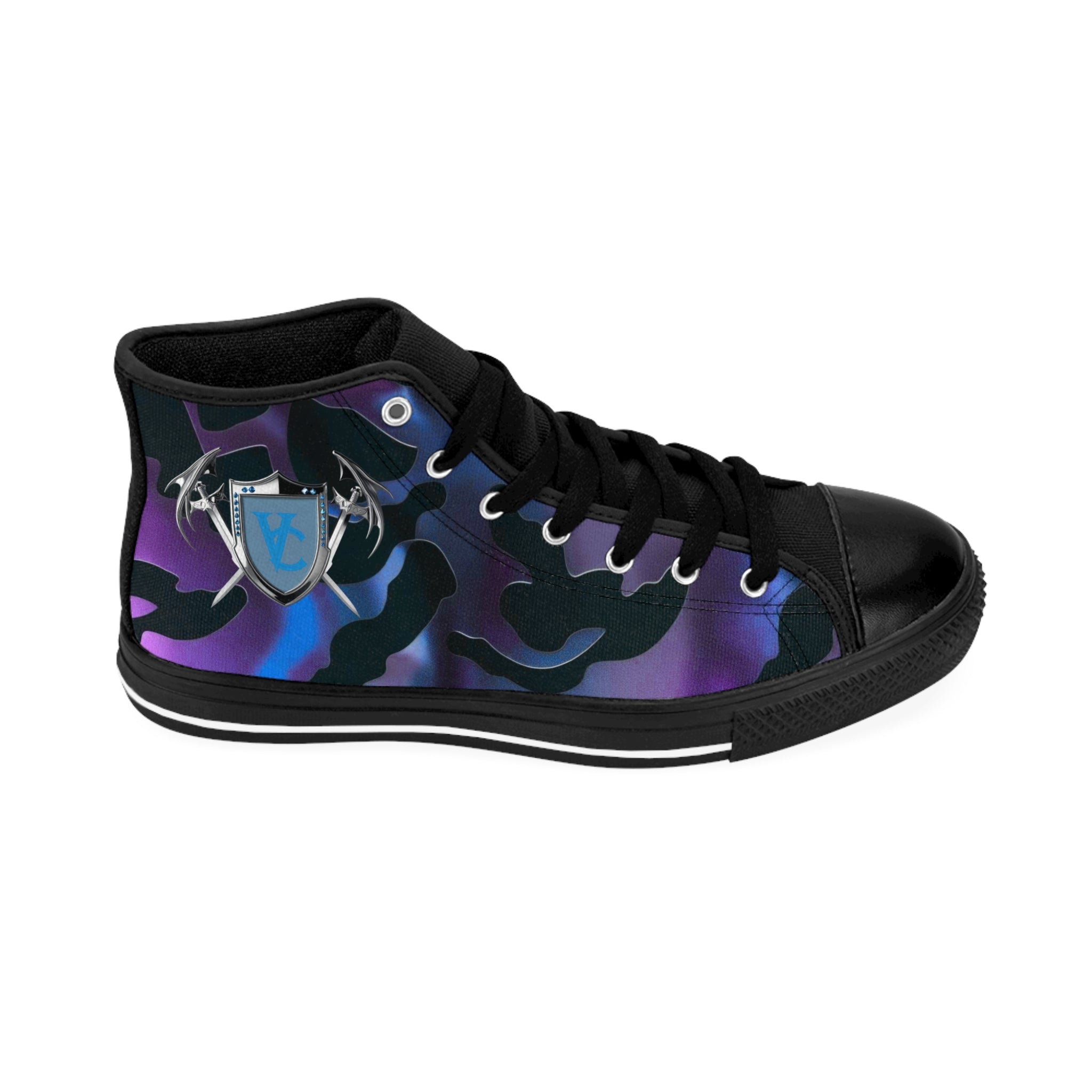 Men's Classic Sneakers - Bold Camo Design for Trendsetters