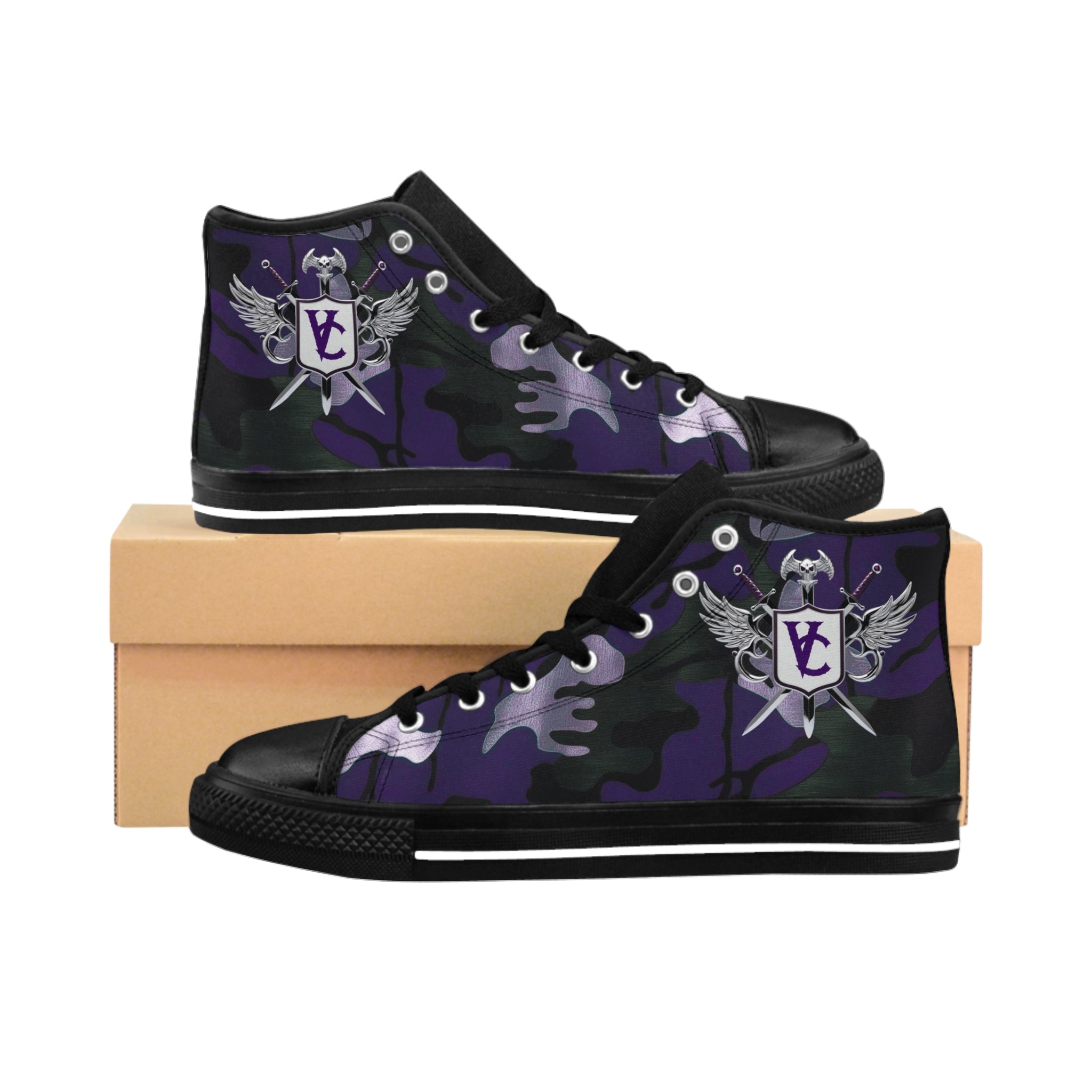 Men's Classic Camouflage Sneakers with Floral Design