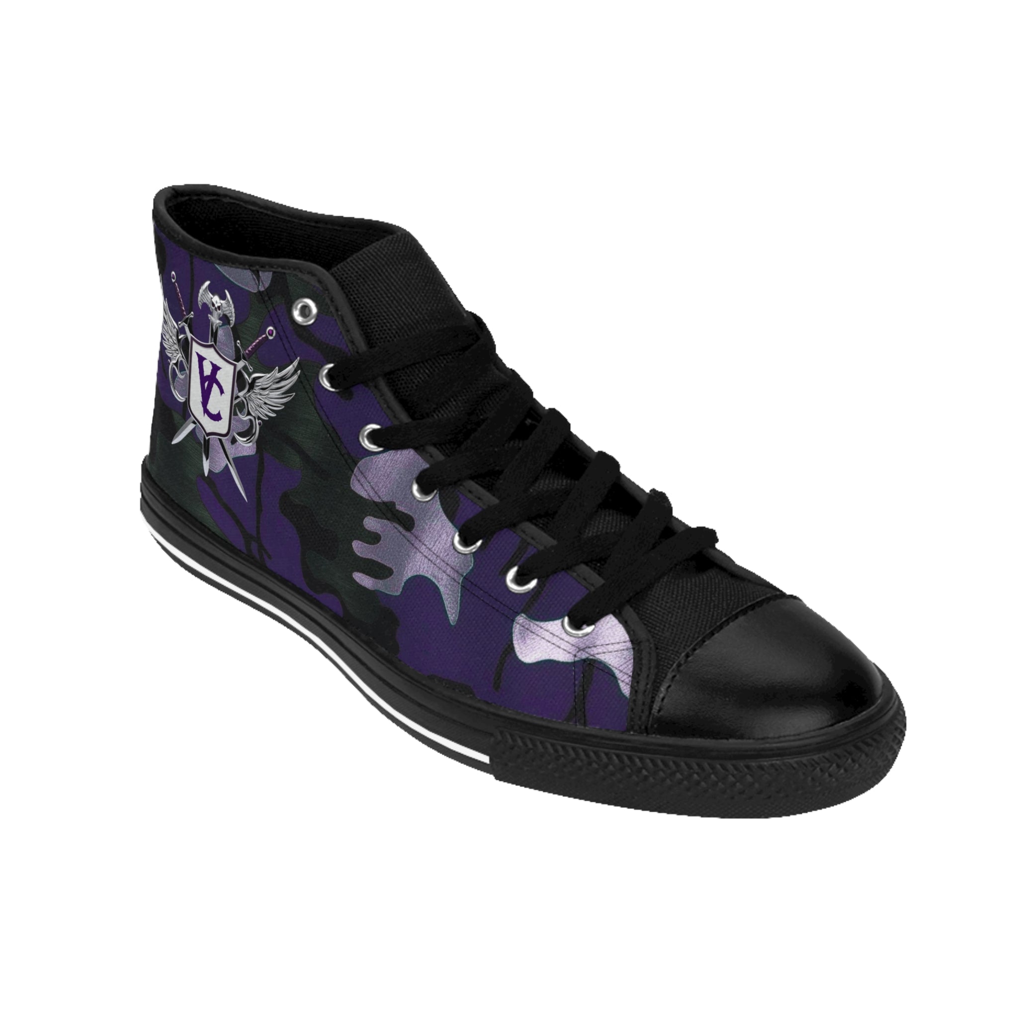 Men's Classic Camouflage Sneakers with Floral Design