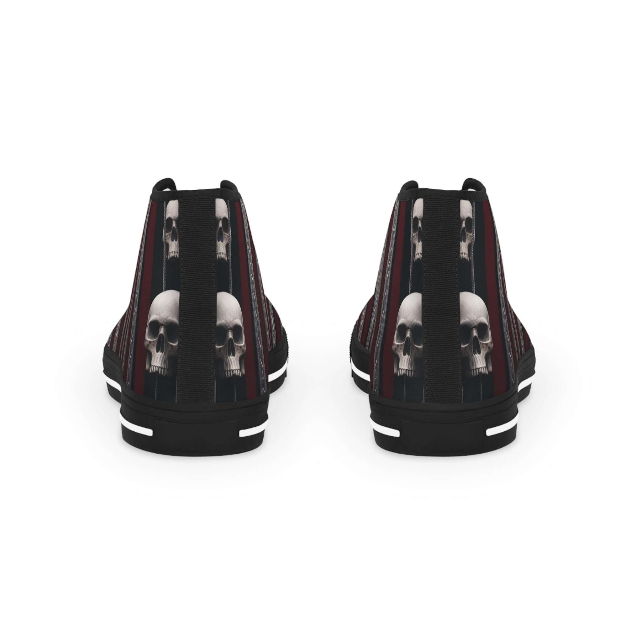Men's High-Top Sneakers, Vivid Creations Designer Shoes Graphic Skull Design