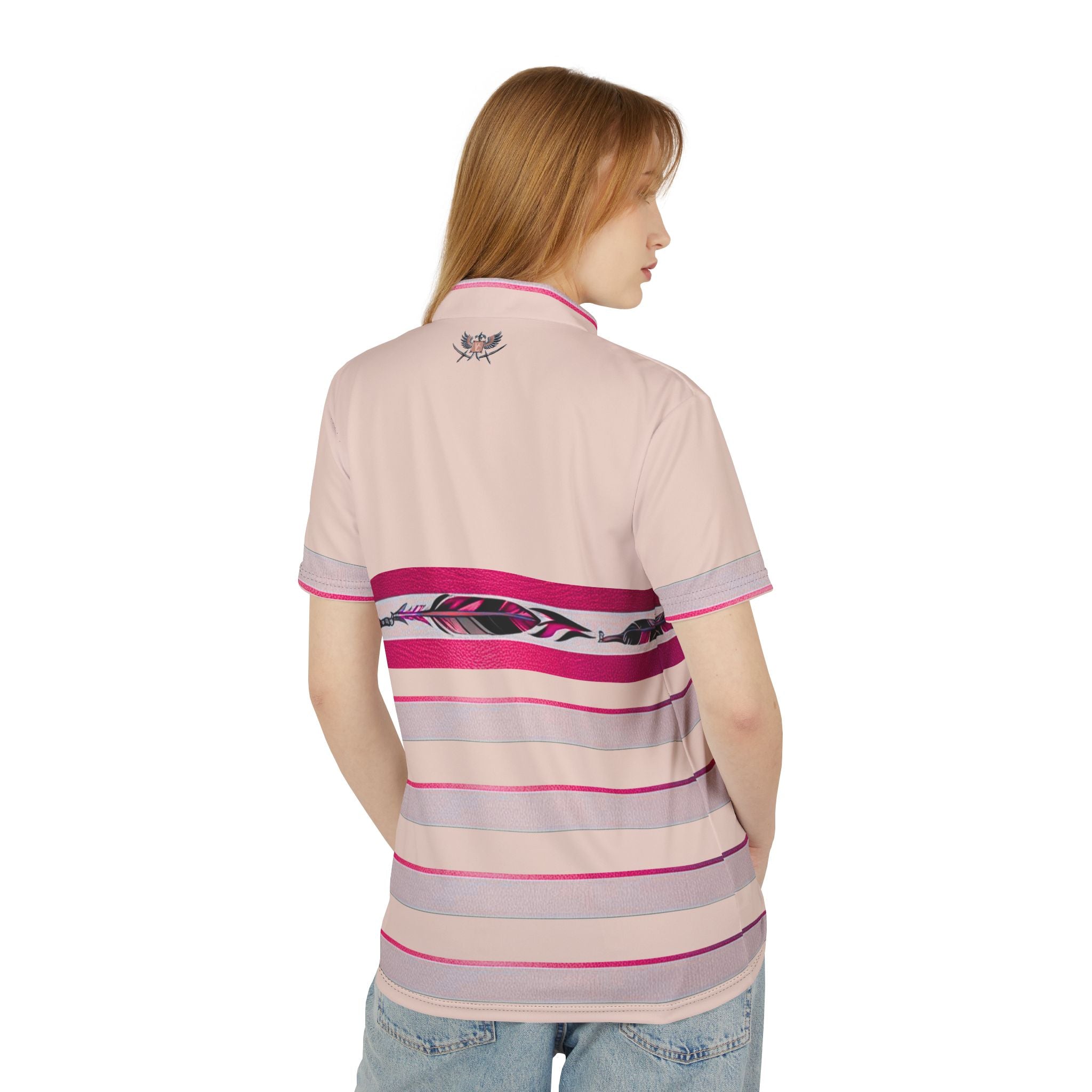 Bohemian Striped Unisex Polo Shirt - Casual Stylish Wear for Everyday Adventures