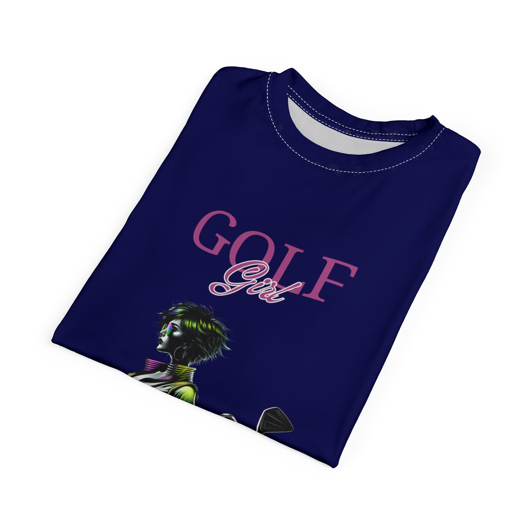 Golf Girl Unisex Cut & Sew Tee - Vibrant Graphic Design for Golf Enthusiasts