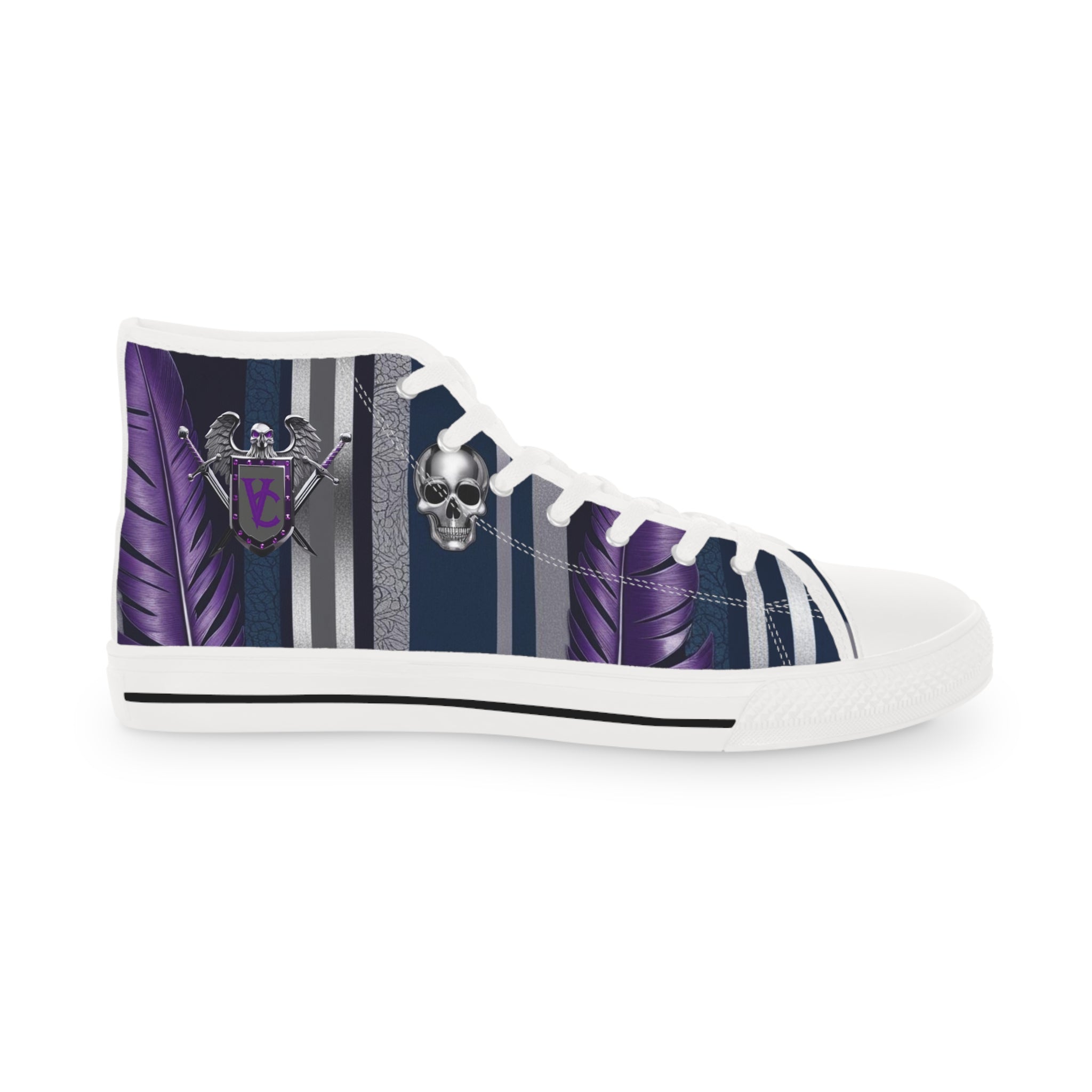 Stylish High Top Sneakers with Unique Abstract Design