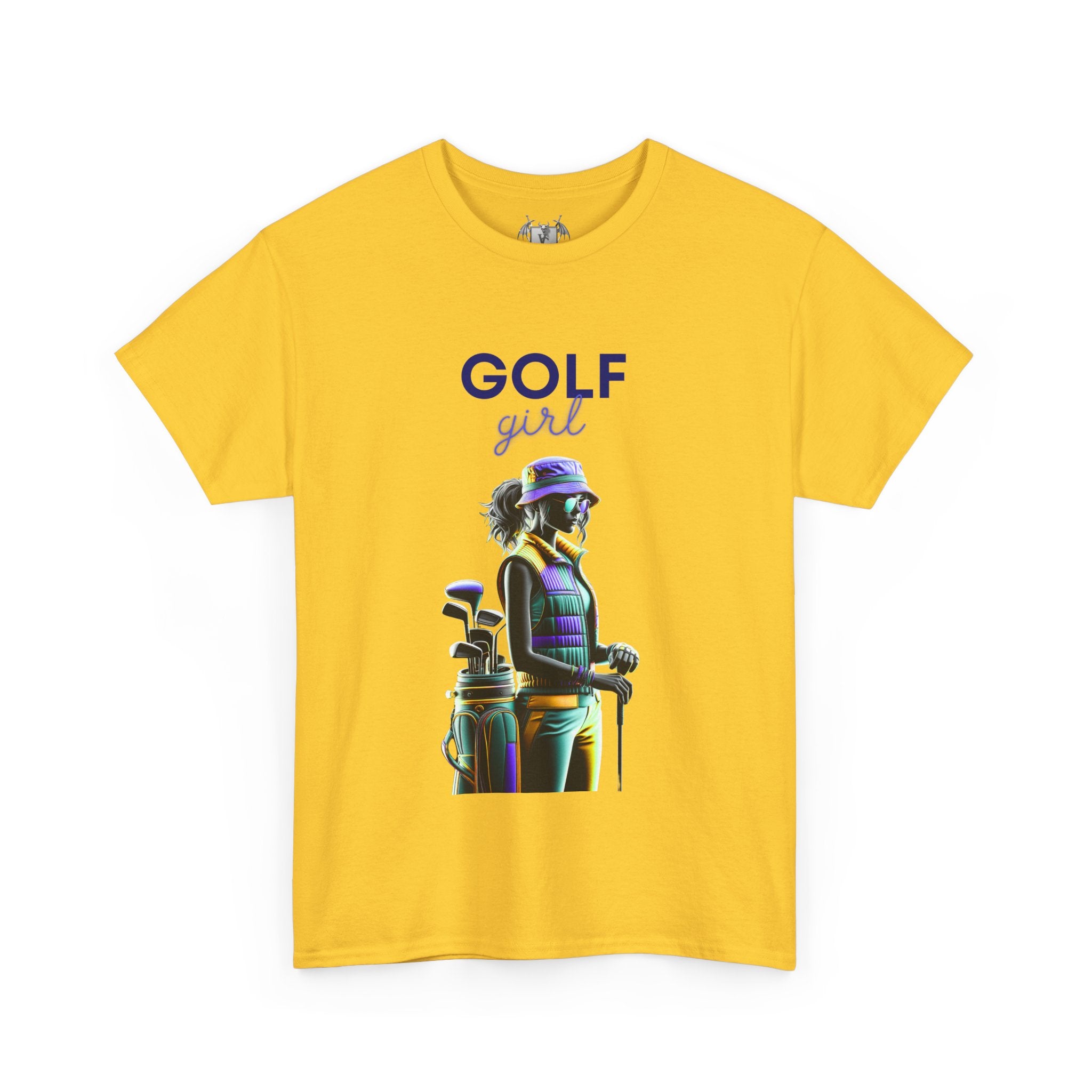 Golf Enthusiast Unisex Heavy Cotton Tee - Vibrant Golfer Design