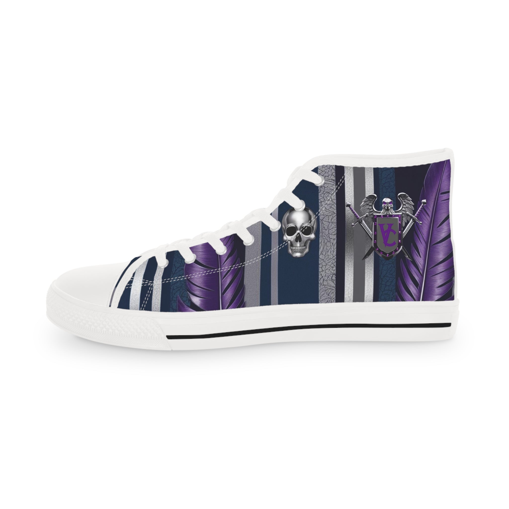 Stylish High Top Sneakers with Unique Abstract Design