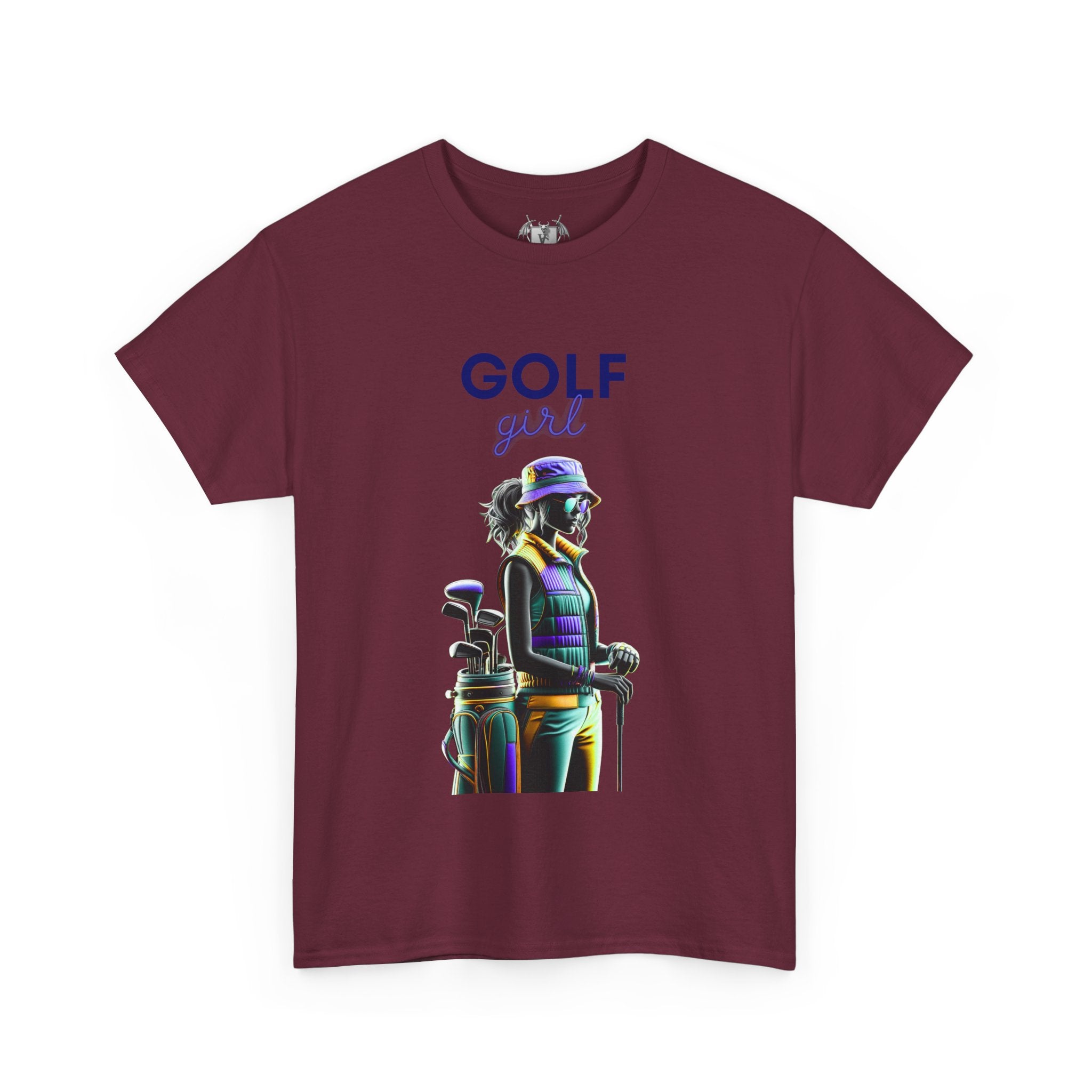 Golf Enthusiast Unisex Heavy Cotton Tee - Vibrant Golfer Design