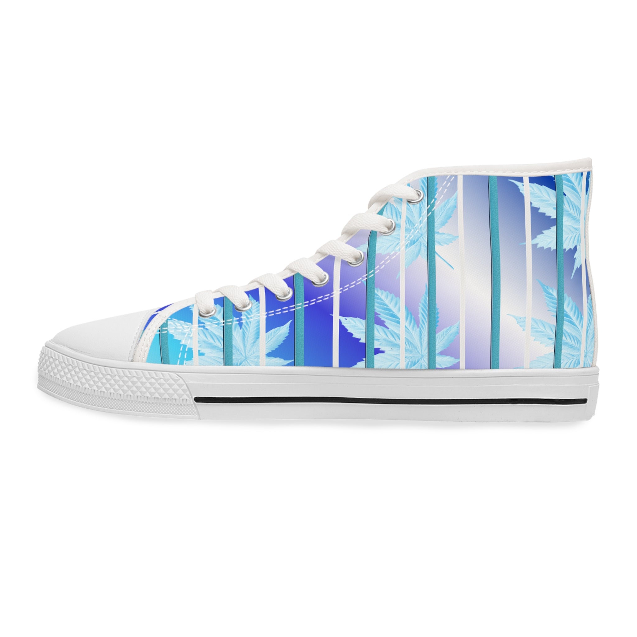 Stylish Women's High Top Sneakers with Feathers Design - Trendy Casual Footwear