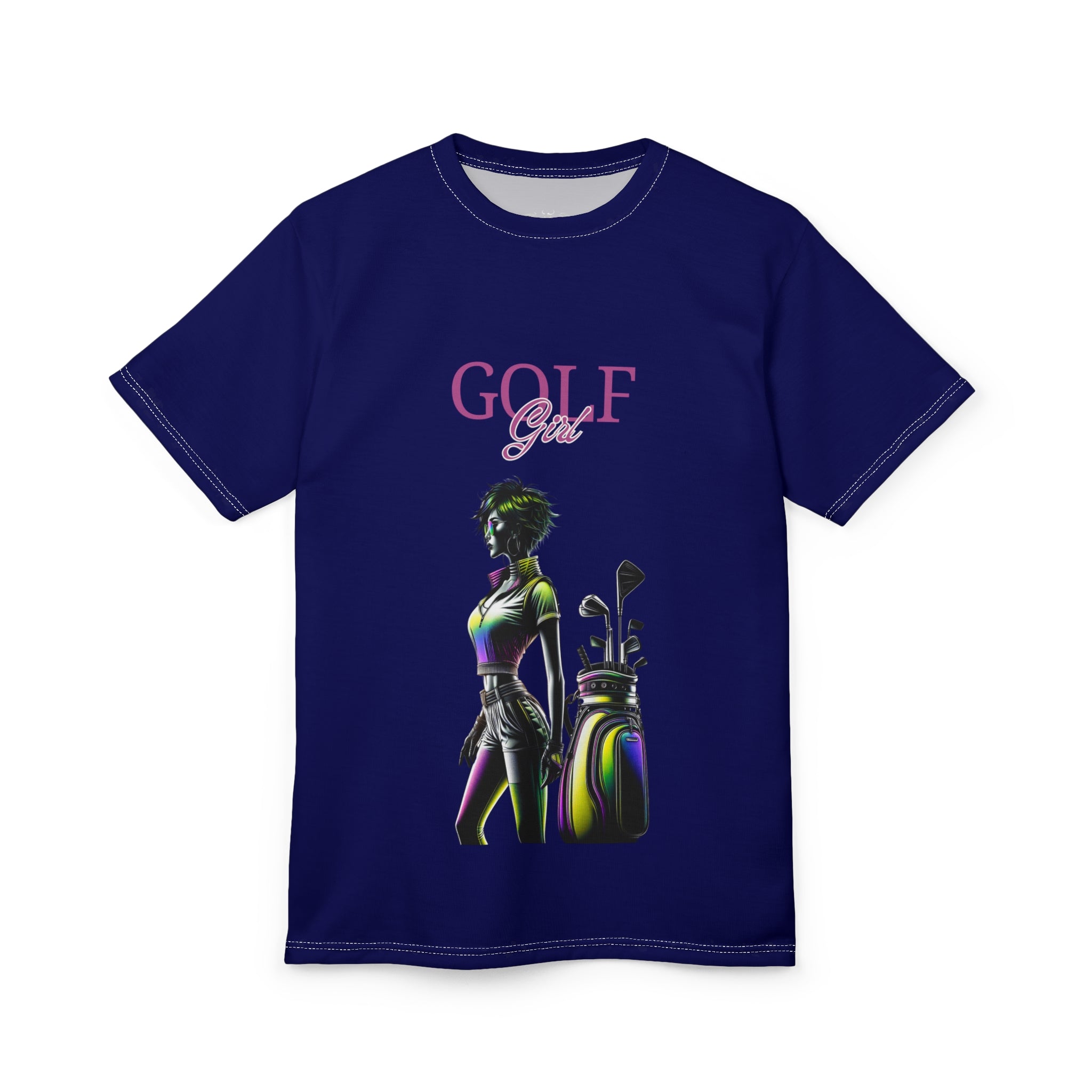 Golf Girl Unisex Cut & Sew Tee - Vibrant Graphic Design for Golf Enthusiasts