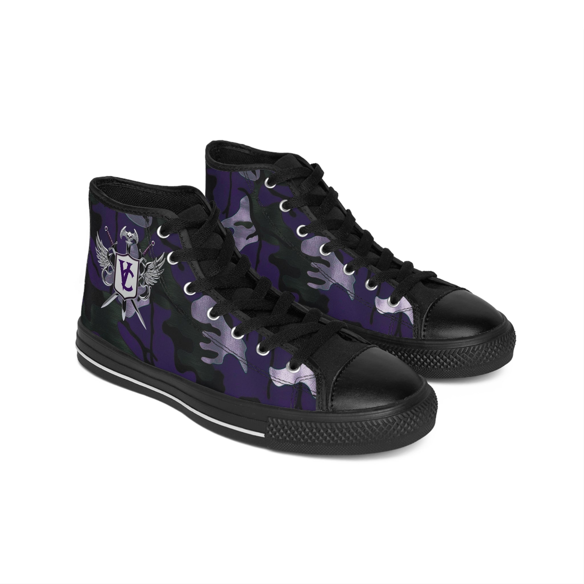 Men's Classic Camouflage Sneakers with Floral Design