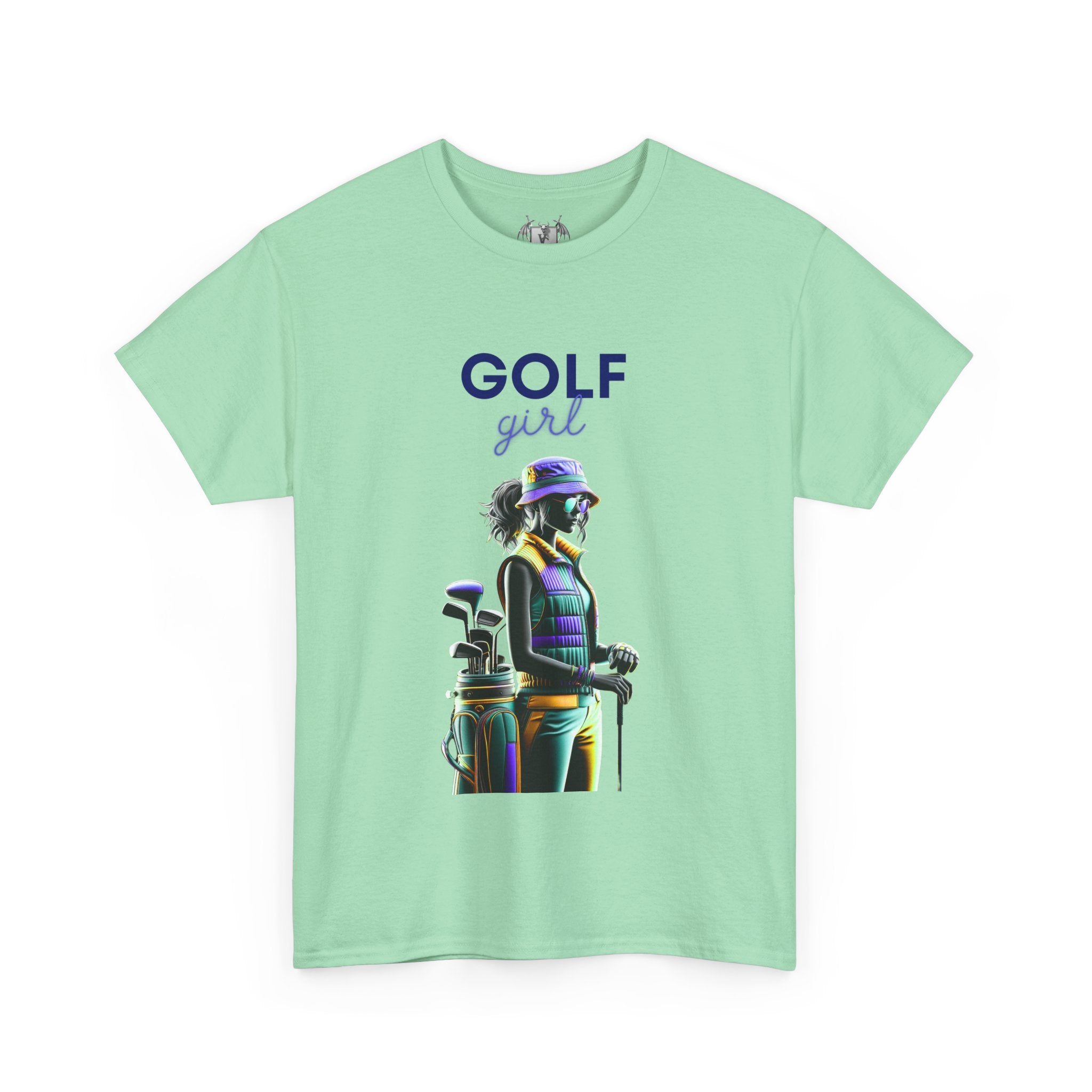 Golf Enthusiast Unisex Heavy Cotton Tee - Vibrant Golfer Design