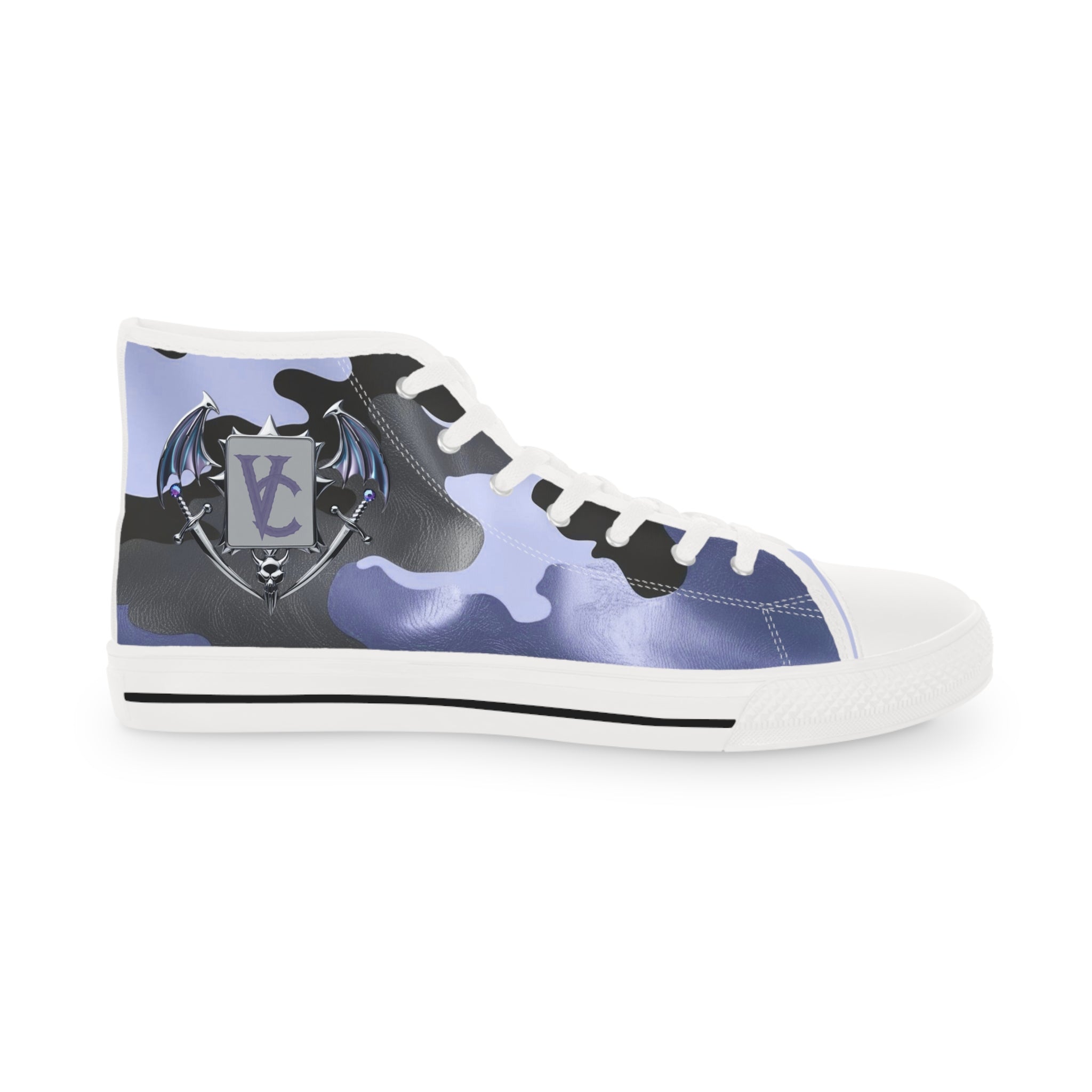 Men's High Top Sneakers - Cool Camo Design - Trendy Casual Footwear for Everyday Wear