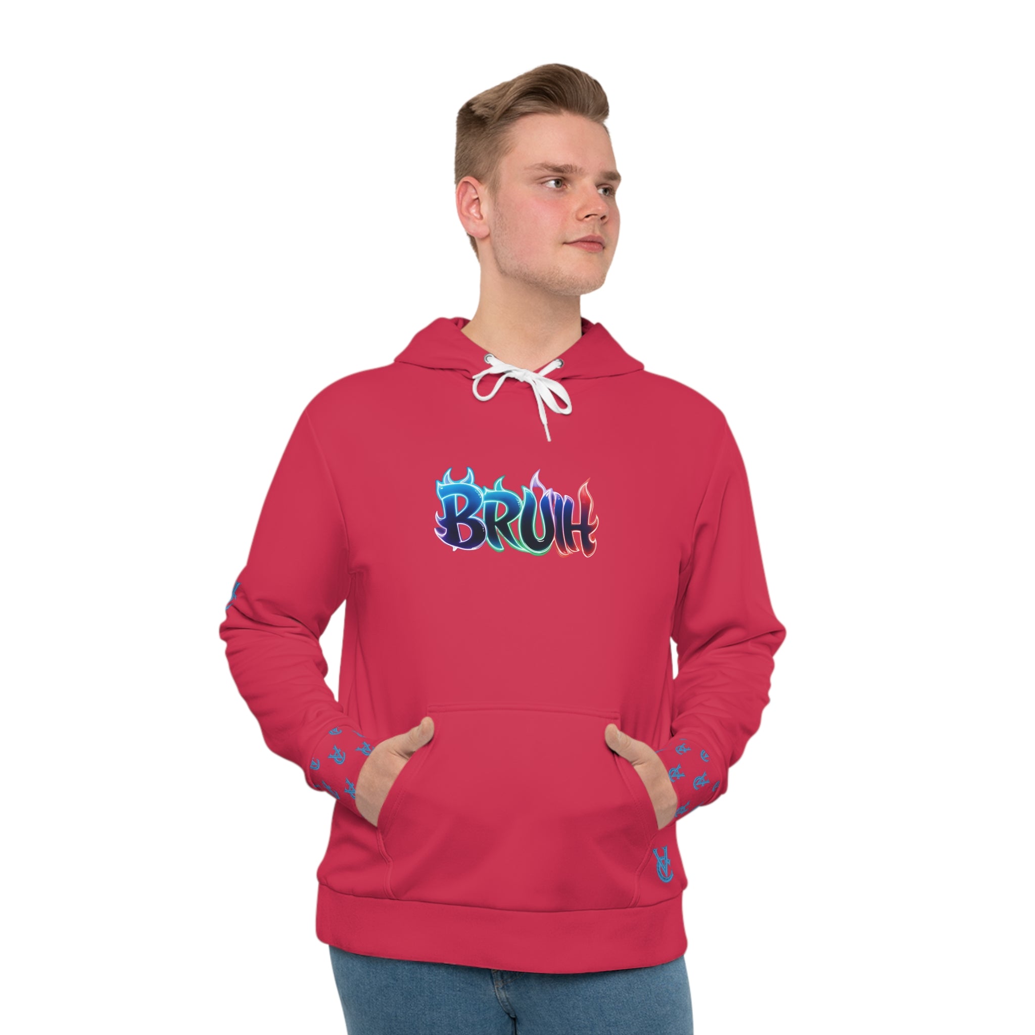 Men's BRUH Hoodie, Vivid Creations Graphic Hooded Sweatshirt