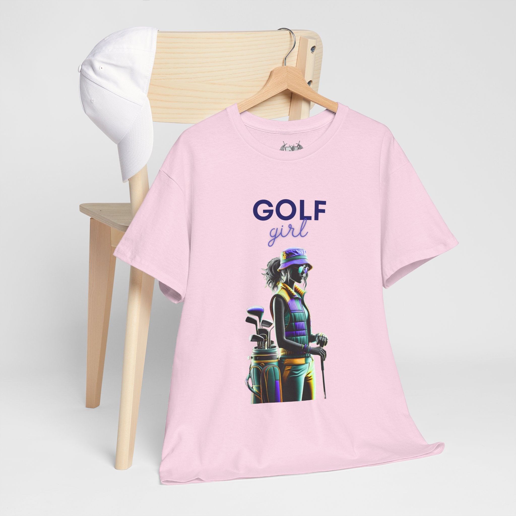 Golf Enthusiast Unisex Heavy Cotton Tee - Vibrant Golfer Design