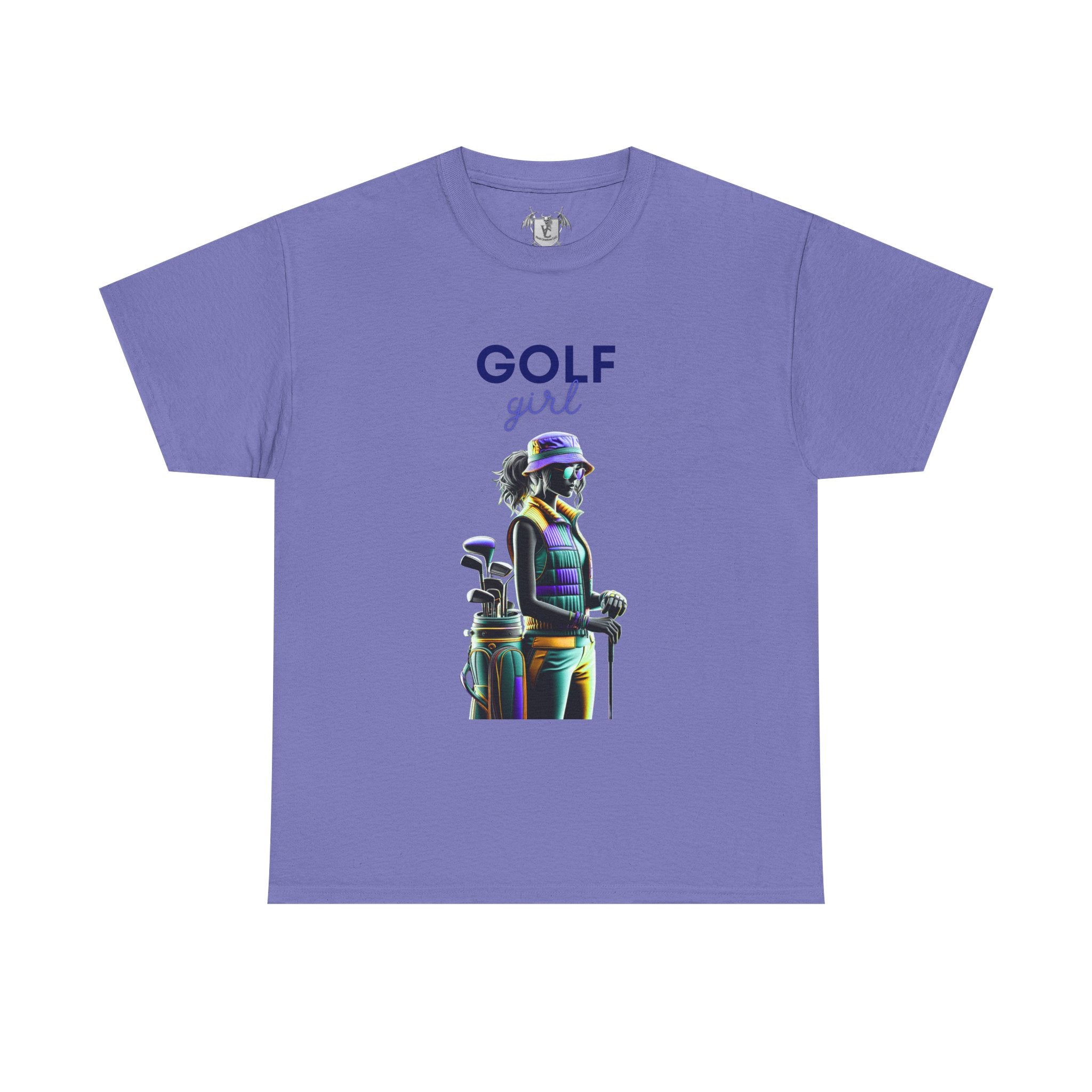 Golf Enthusiast Unisex Heavy Cotton Tee - Vibrant Golfer Design