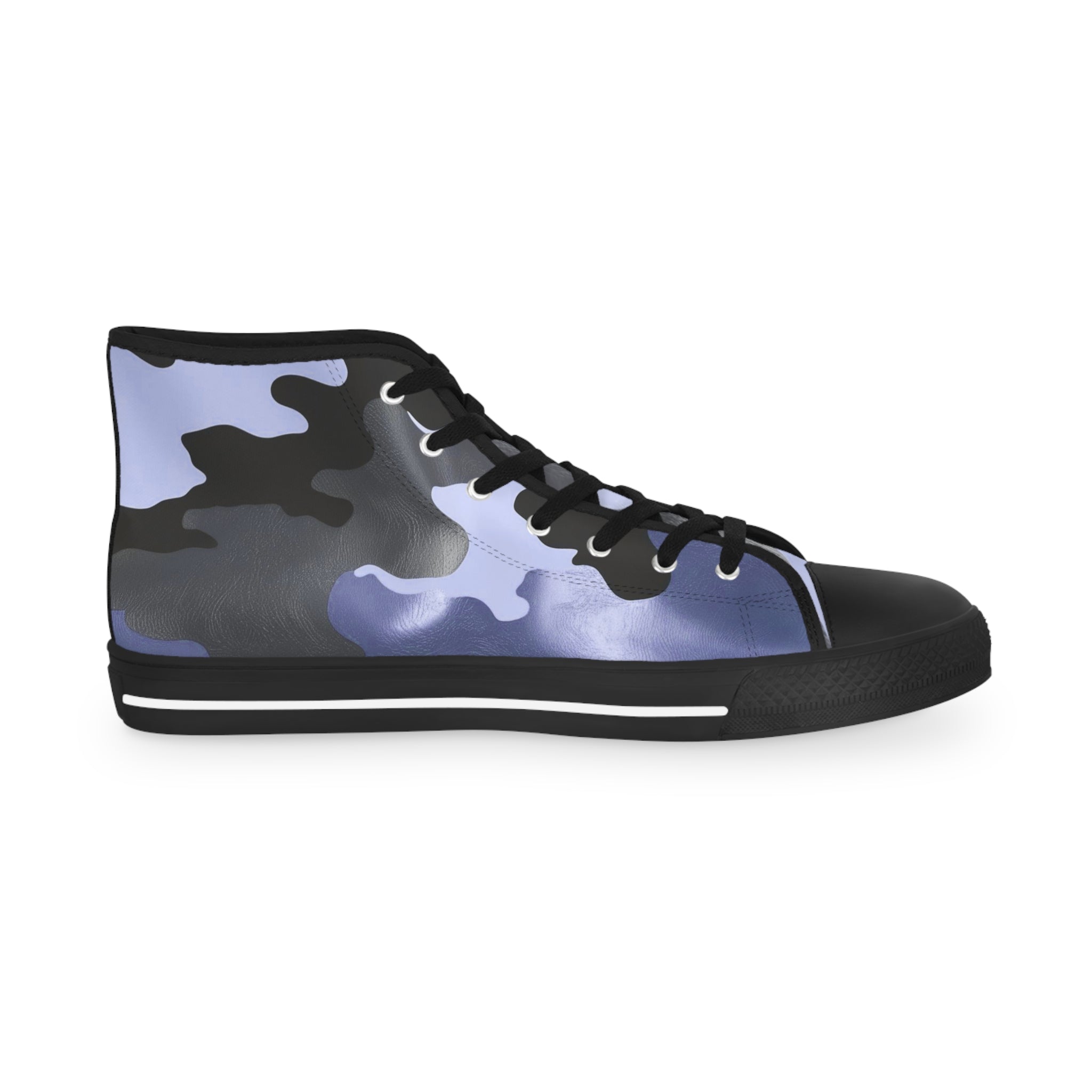 Men's High Top Sneakers - Cool Camo Design - Trendy Casual Footwear for Everyday Wear