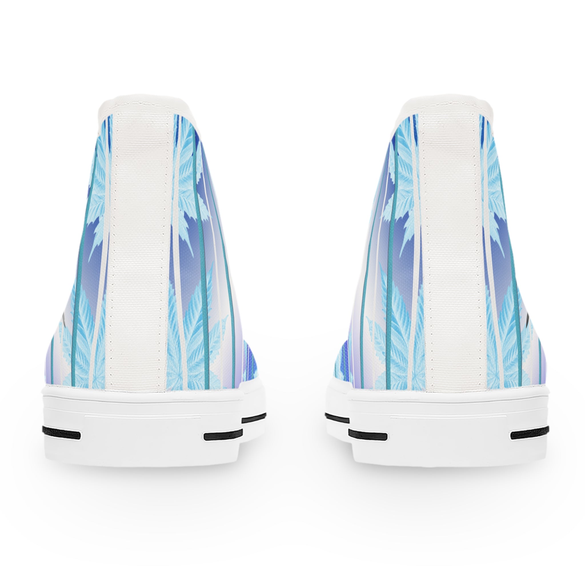 Stylish Women's High Top Sneakers with Feathers Design - Trendy Casual Footwear