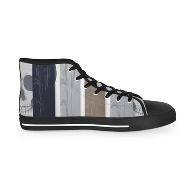 Men's High-Top Sneakers, Vivid Creations Designer Chuck's - Skull Design