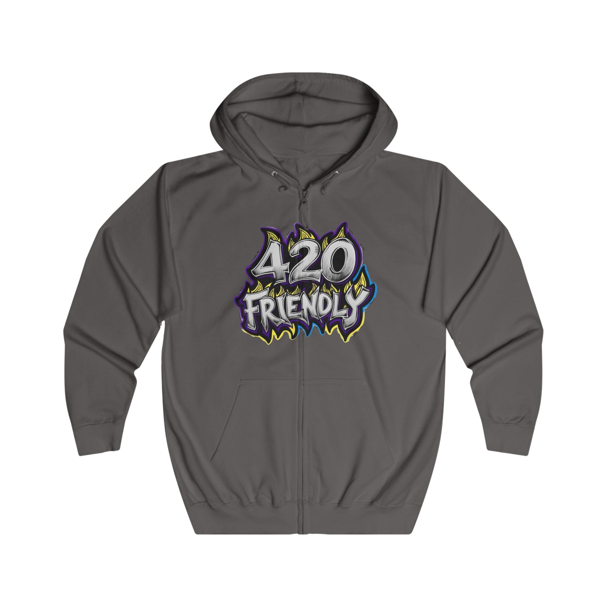 Women’s Full-Zip Graphic Hoodie, Vivid Creations "420 Friendly" Hooded Sweatshirt