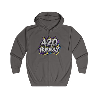 Women’s Full-Zip Graphic Hoodie, Vivid Creations "420 Friendly" Hooded Sweatshirt