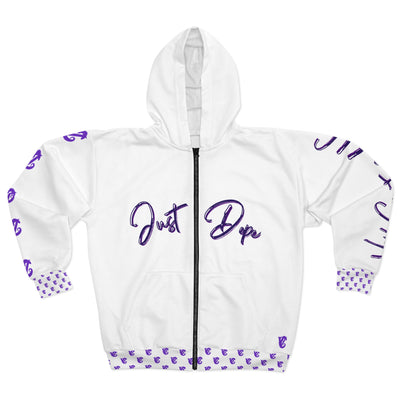 Just Dope Full-Zip Hoodie, Vivid Creations Zip-Up Hooded Sweatshirt