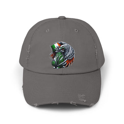 Distressed Golf Cap, Irish Flag Eagle Golf Bag Design Hat