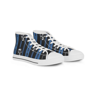 Men's High-Top Sneakers, Vivid Creations Designer Shoes Graphic Skull Design