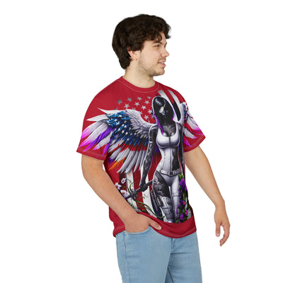 American Flag Cut & Sew Tee, Vivid Angel T-shirt