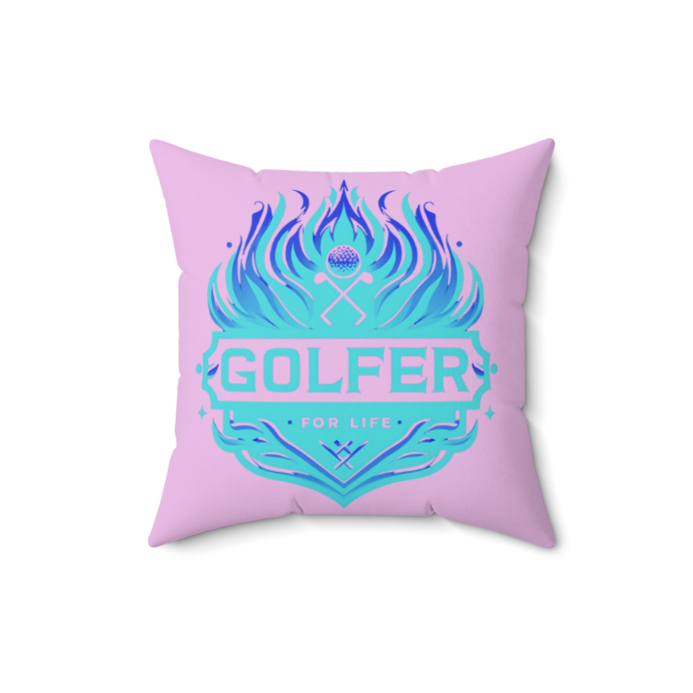 007, Polyester Square Golf Pillow, Golfer 4 Life Pillow, Great Golf Gift