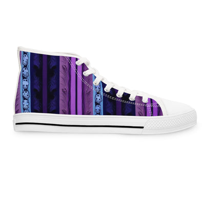 Men's High-Top Sneakers, Vivid Creations Designer Shoes Graphic Skull Design