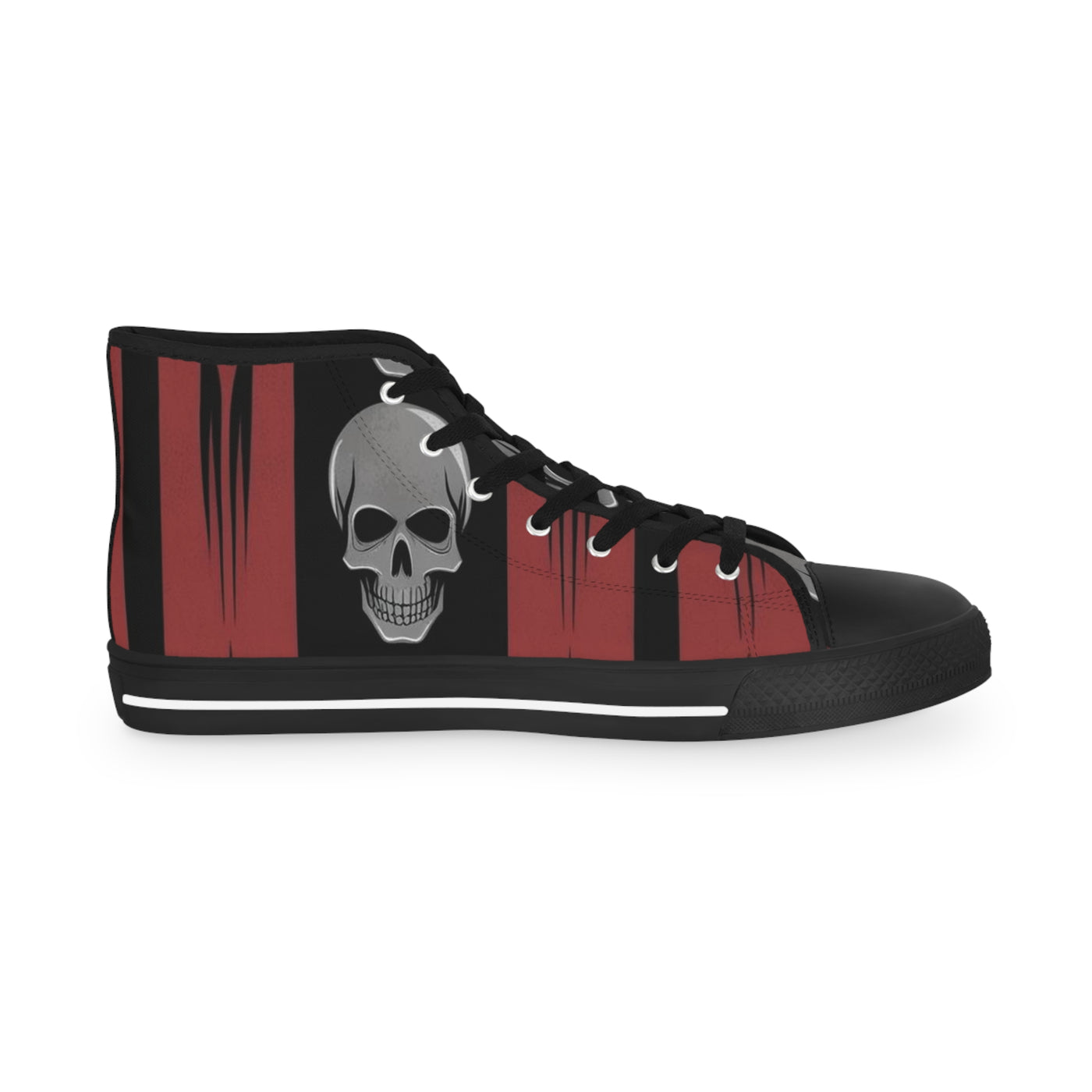 Men's High-Top Sneakers, Vivid Creations Designer Chuck's - Skull Design