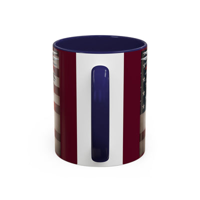 American Flag Coffee Mug (11, 15oz), W/ Winged Silhouettes