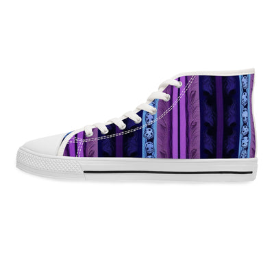 Men's High-Top Sneakers, Vivid Creations Designer Shoes Graphic Skull Design