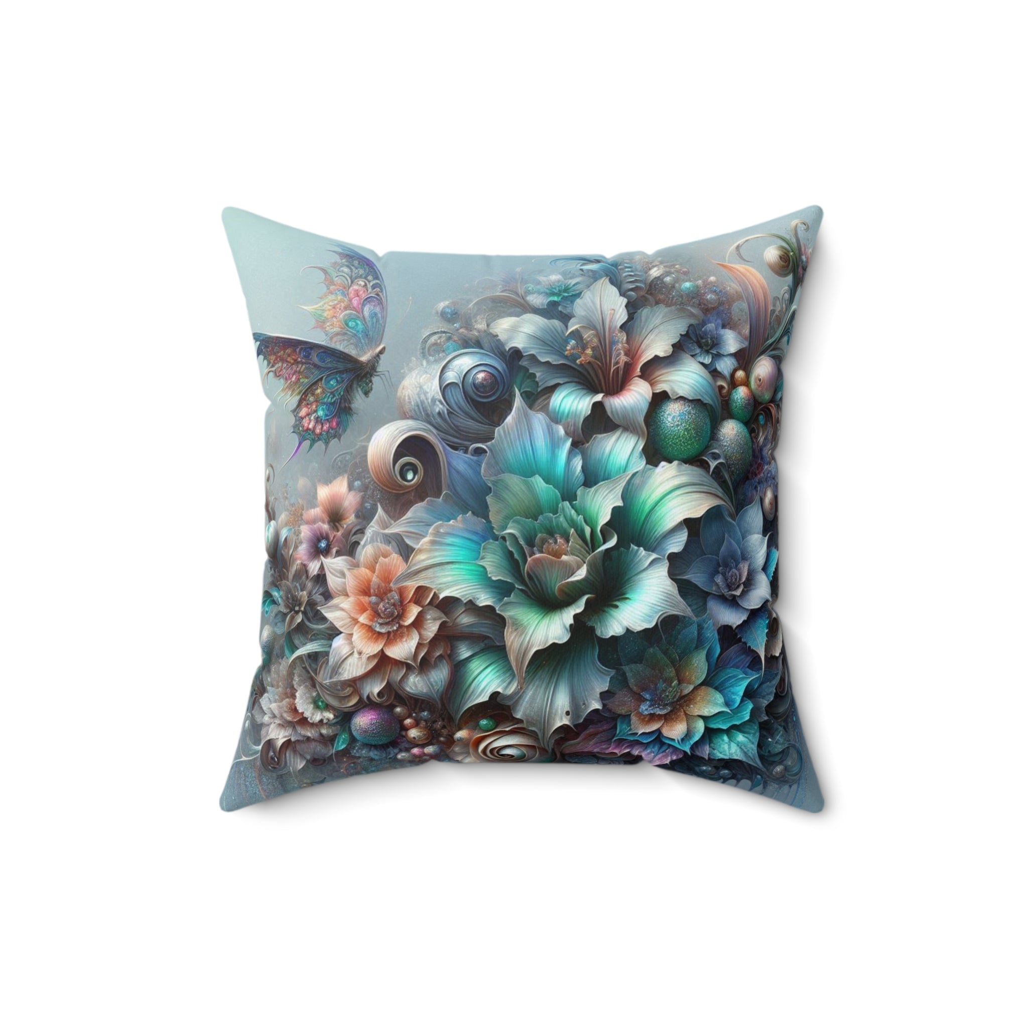 Vibrant Floral Butterfly Pillow - Cozy Home Decor