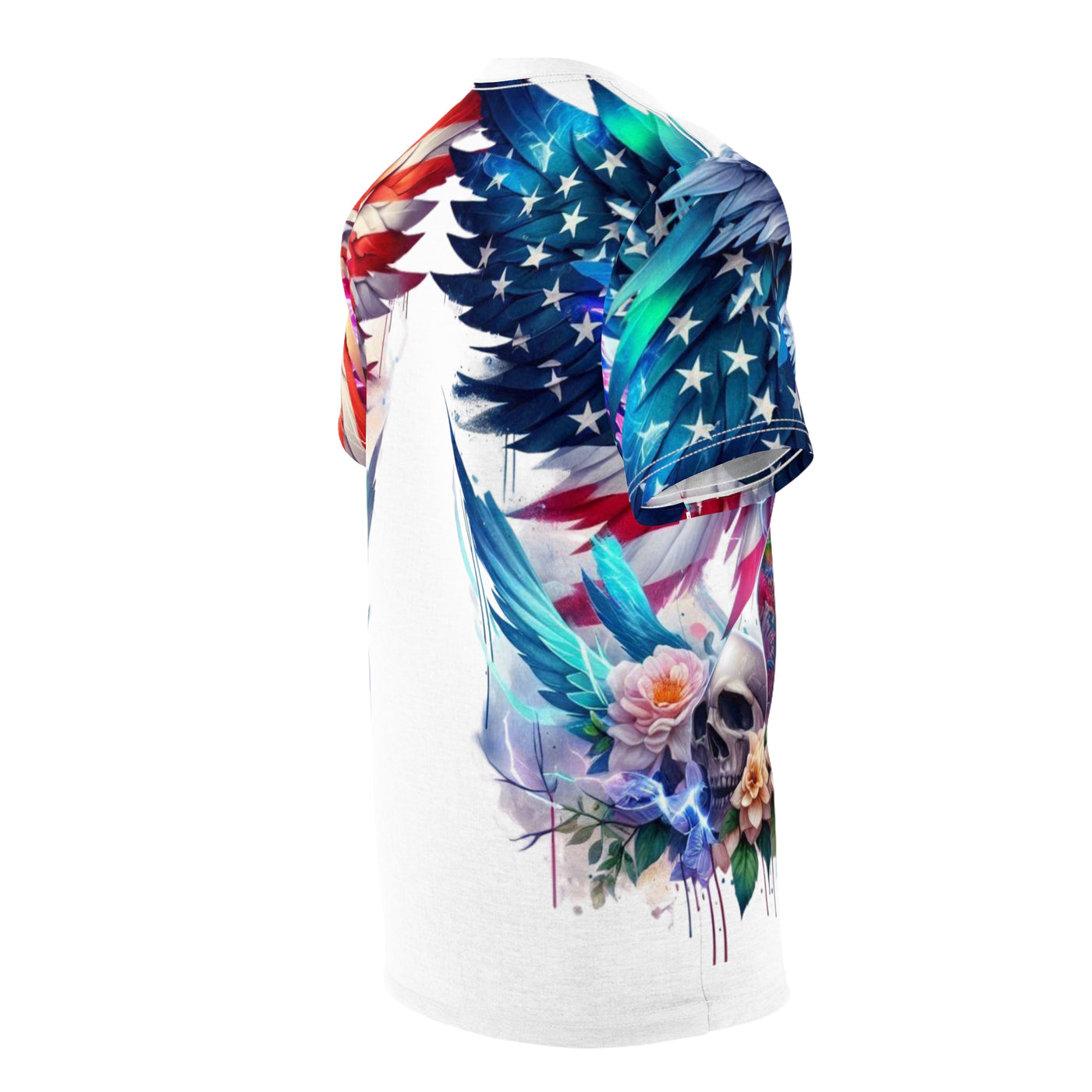 American Flag W/ Winged Female Silhouette T-shirt