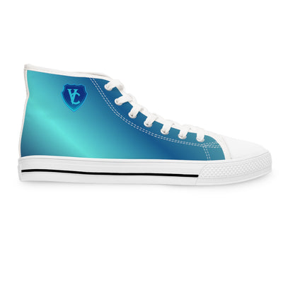 Women's High Top Sneakers - Trendy Gradient Design for Casual Style