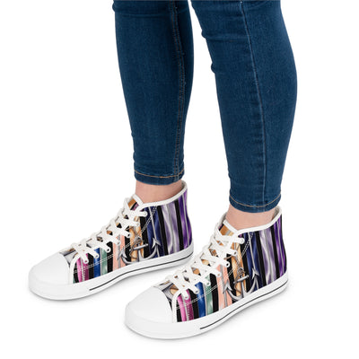 Women's High-Top Sneakers, Vivid Creations Designer Shoes