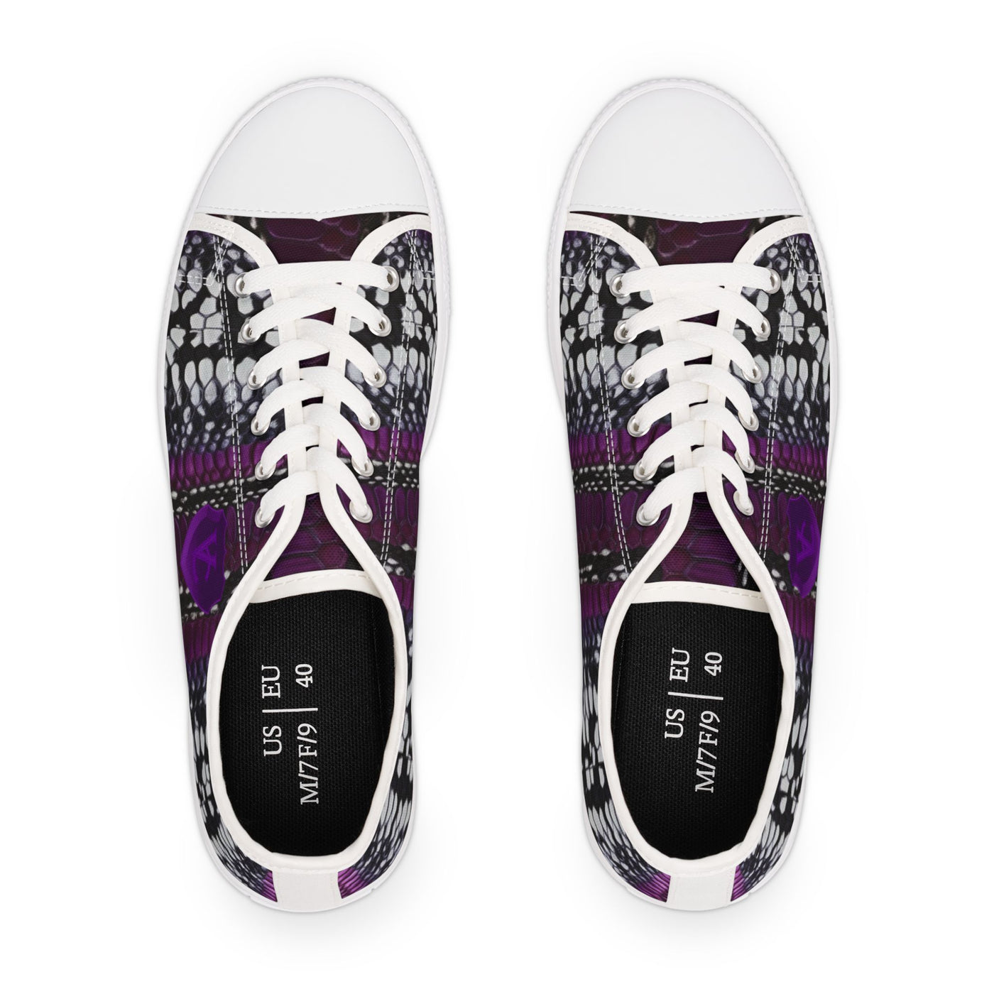 Stylish Women's Low Top Sneakers with Bold Pattern