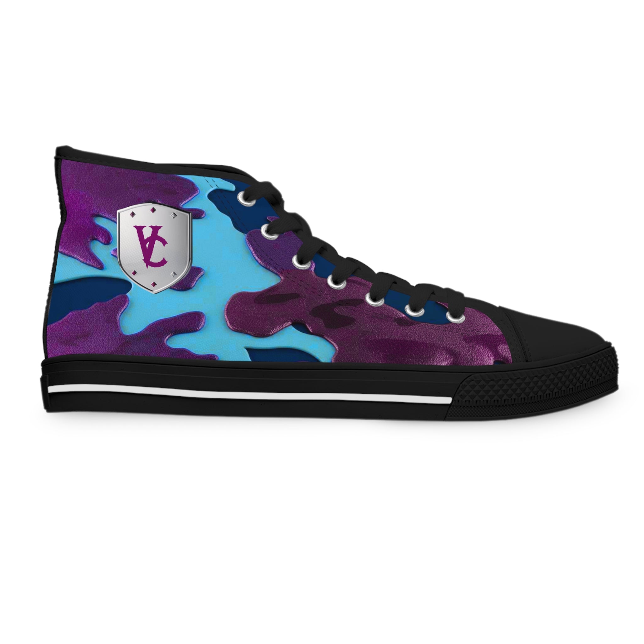 Stylish Camo High Top Sneakers for Women - Trendy Streetwear Footwear