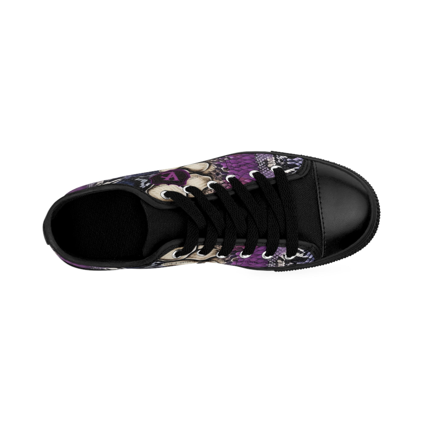 Vibrant Women’s Sneakers with Snake Print & Skull Design