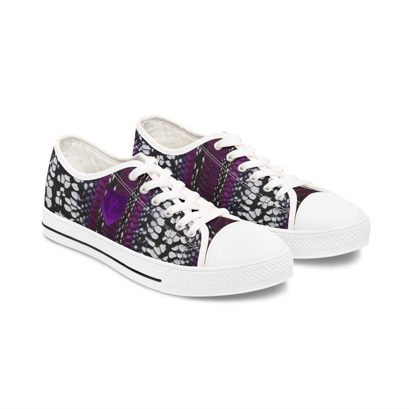 Stylish Women's Low Top Sneakers with Bold Pattern