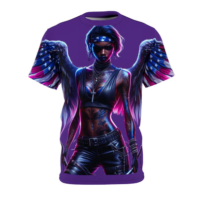 American Flag T-shirt, W/ Winged Female Silhouette's