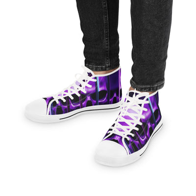 Men's High-Top Sneakers, Vivid Creations Designer Chuck's - Skull Design