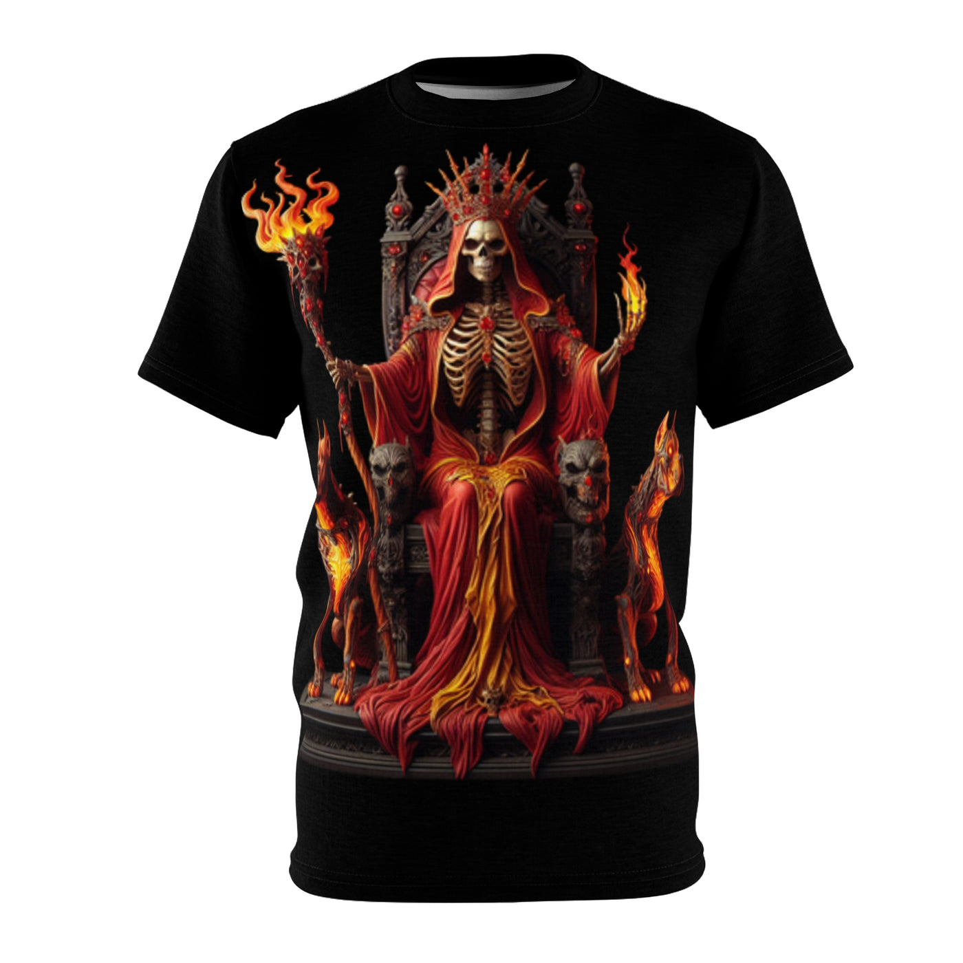 Skeleton Fire Queen W/ Pitt-Bulls T-shirt