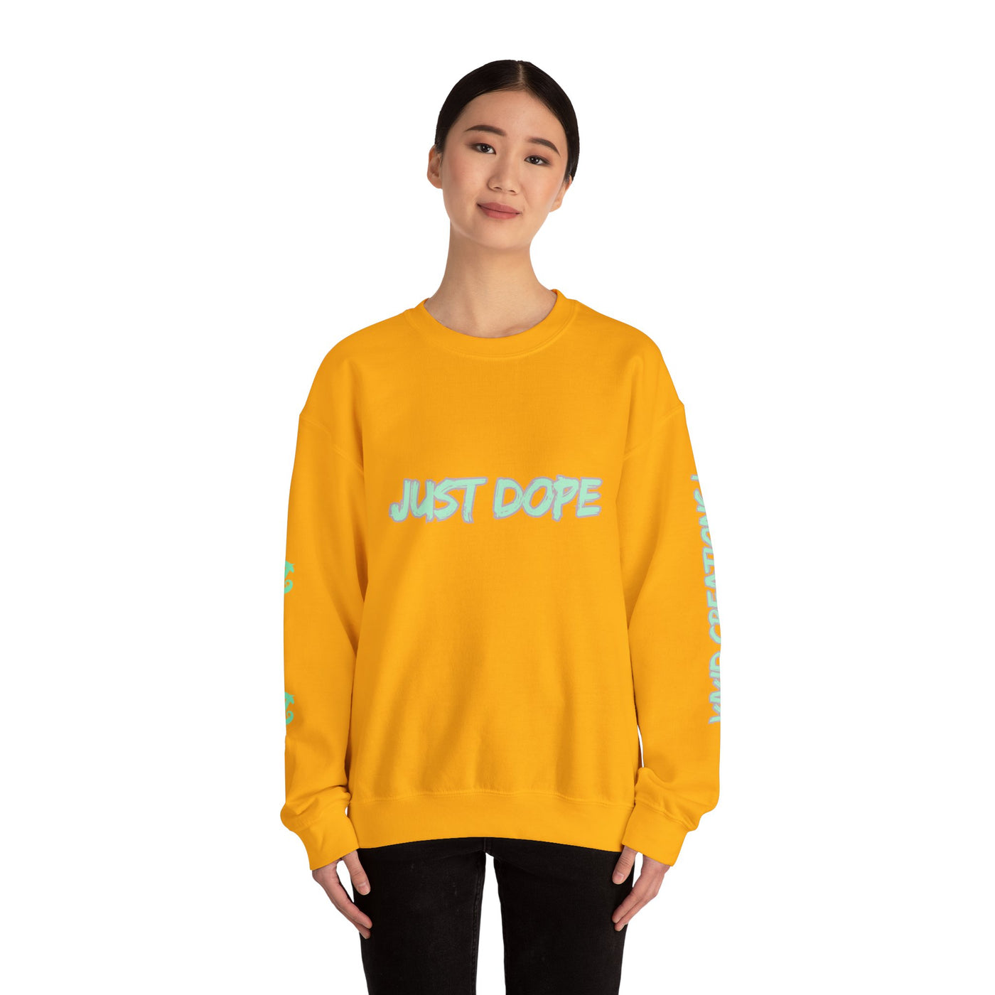 Just Dope Crewneck Sweatshirt, Vivid Creations Pull-Over Sweatshirt