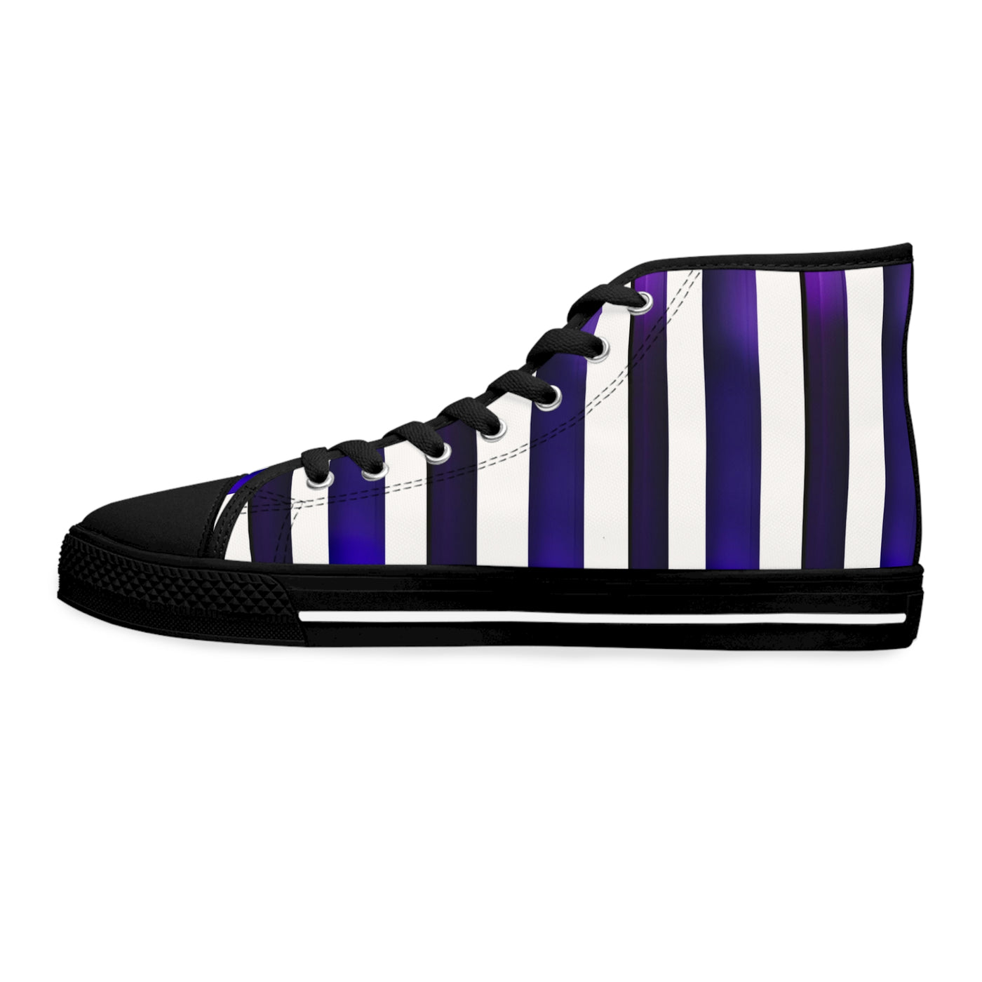 Women's High-Top Sneakers, Vivid Creations Designer Shoes Graphic Skull Design