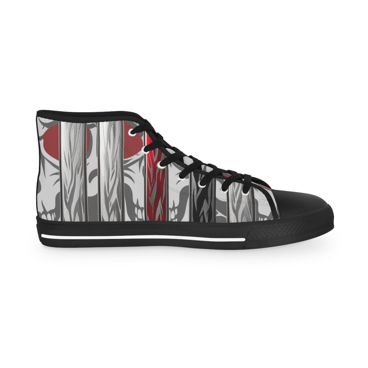 Men's High-Top Sneakers, Vivid Creations Designer Chuck's - Skull Design