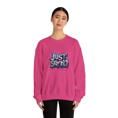 Lightweight Graphic Sweatshirt, Vivid Creations Just Say No Sweatshirt