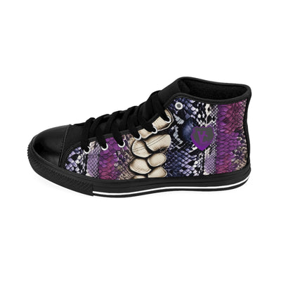 Stylish Women's Classic Sneakers - Trendy Snake Print High Tops