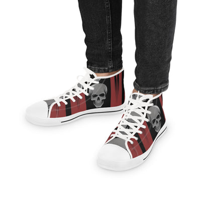 Men's High-Top Sneakers, Vivid Creations Designer Chuck's - Skull Design