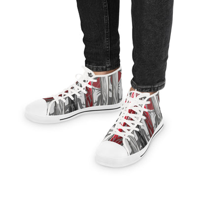 Men's High-Top Sneakers, Vivid Creations Designer Chuck's - Skull Design